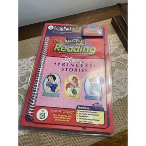 LeapPad Pre Reading Disney Princess Stories NIP Book AND Cartridge